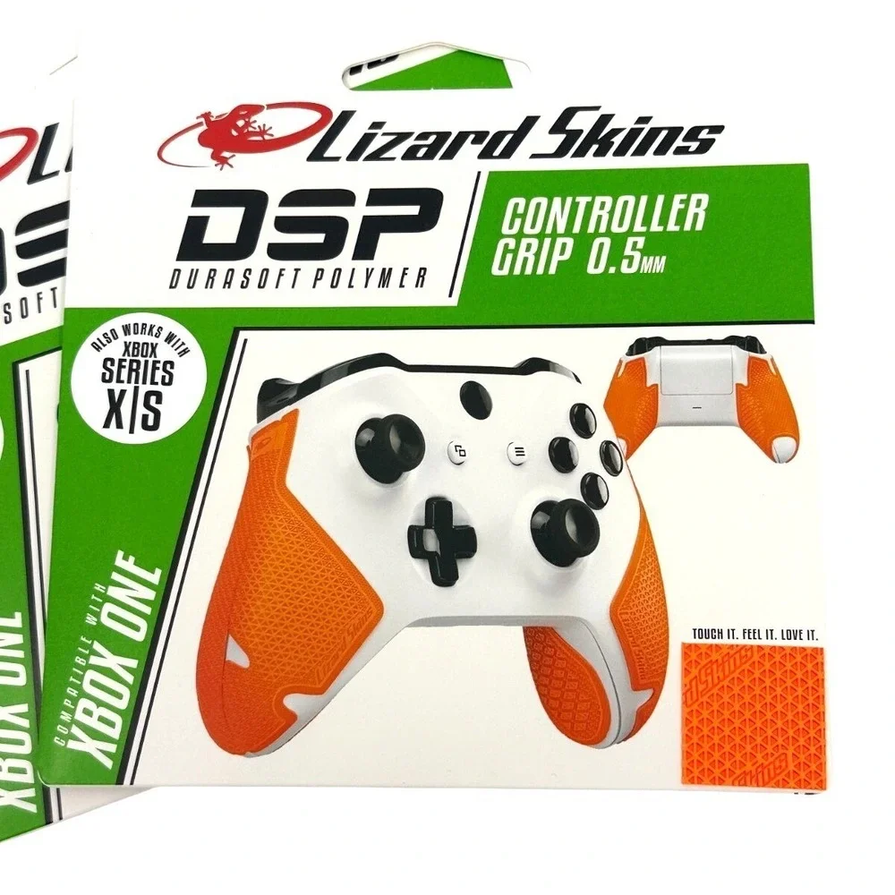 2 Pack Lizard Skins DSP Controller‎ Grip Xbox One Tangerine 0.5mm NEW
